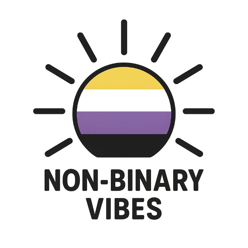 Non-Binary Vibes Sun Logo