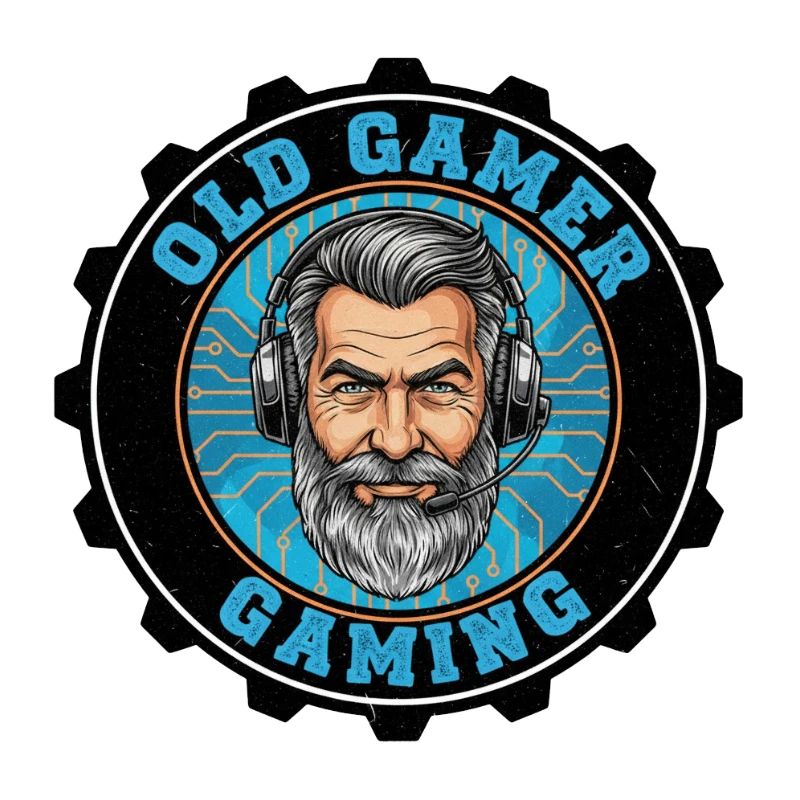Altes Gamer-Retro-Abzeichen-Design