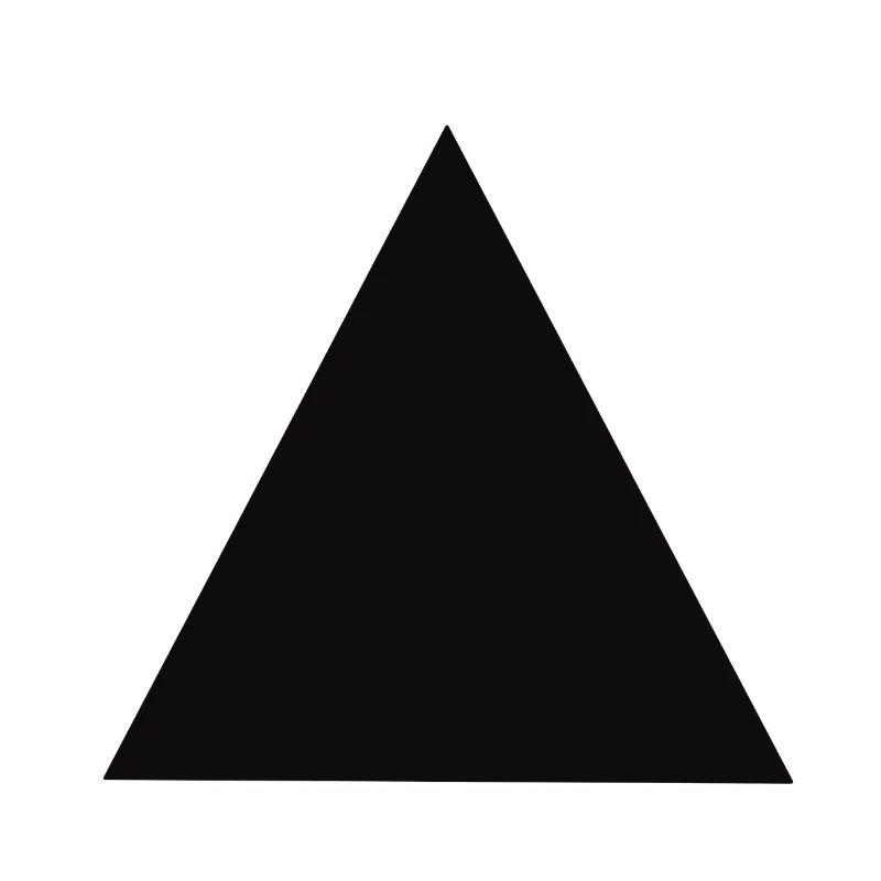 Abstract triangle motif in black