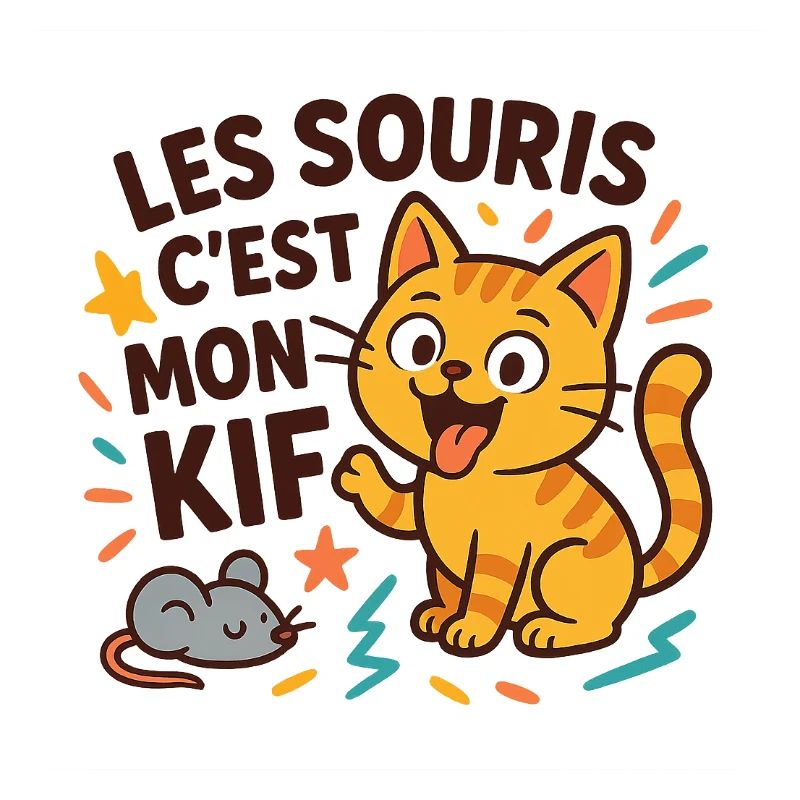 Chat marrant souris j'adore