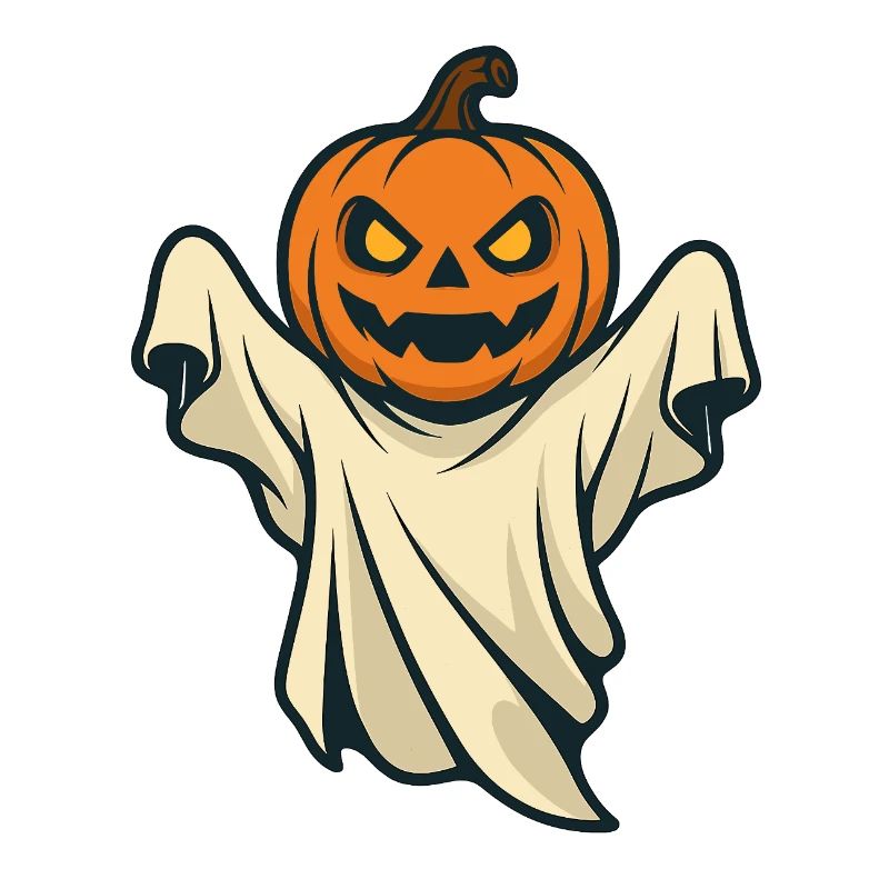 Halloween Pumpkin Ghost Spooky Design