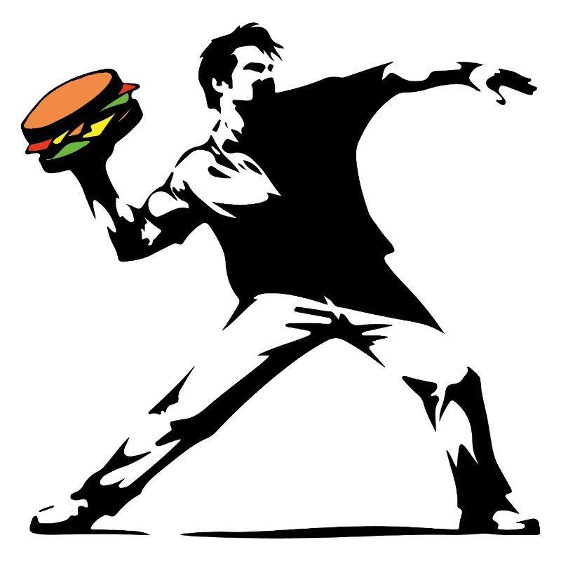Hamburger Pop Art Burst