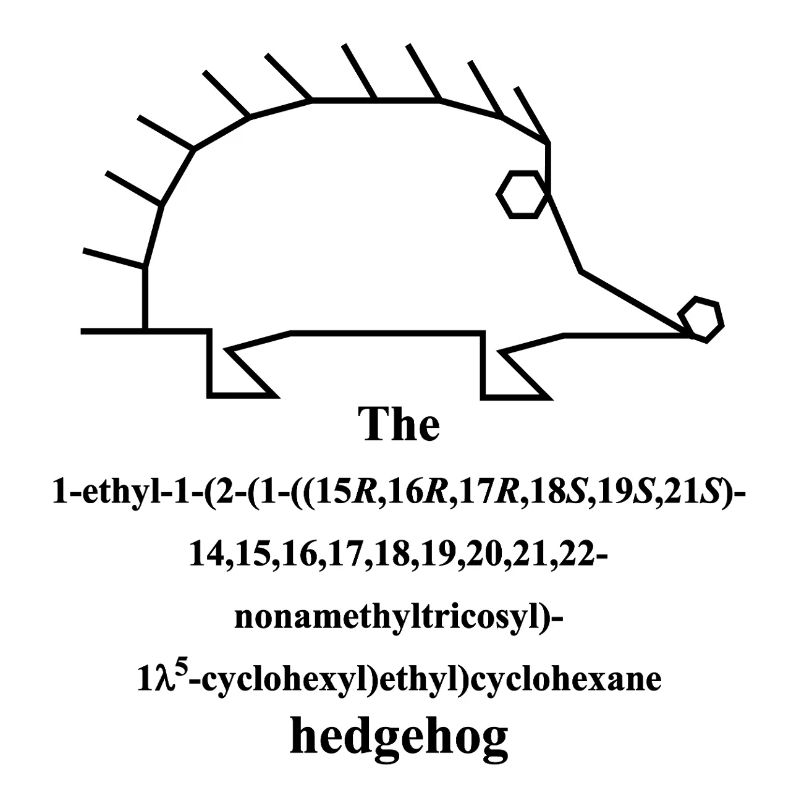 Molécule de hérisson - Nomenclature IUPAC Blague -b