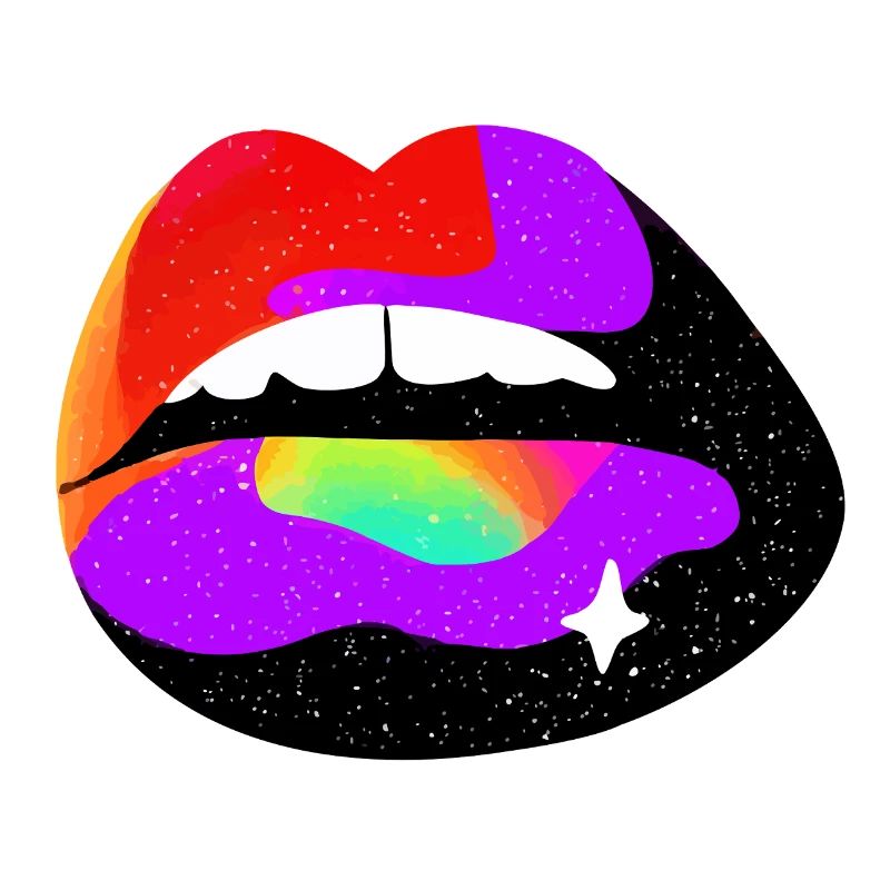 Kosmische Regenbogenlippen
