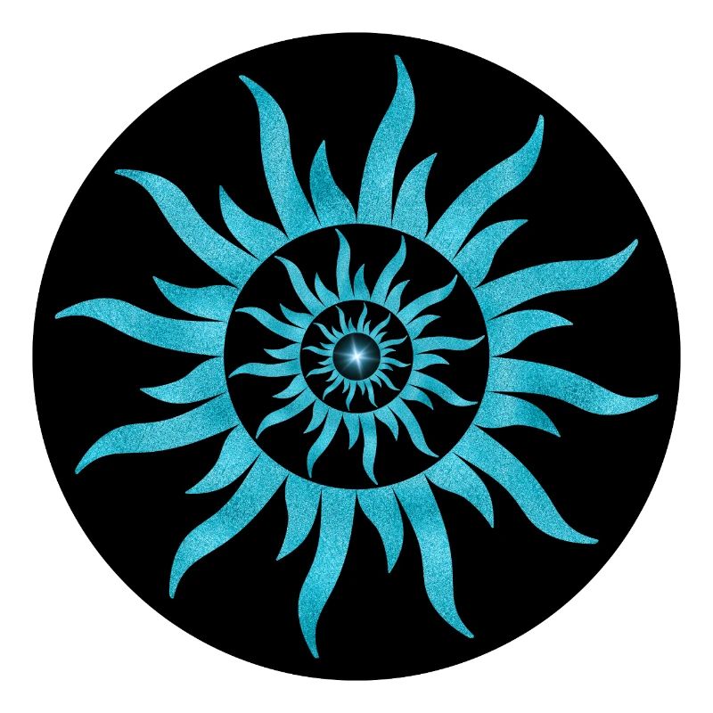 Sonne Spirale Blauer Saphir