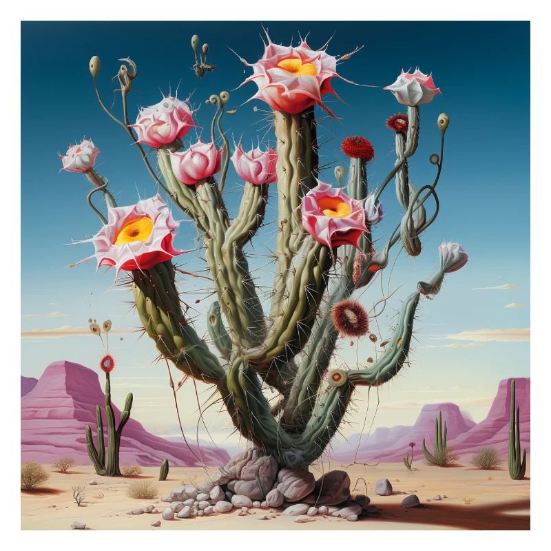 Jonc de fleur de cactus du désert