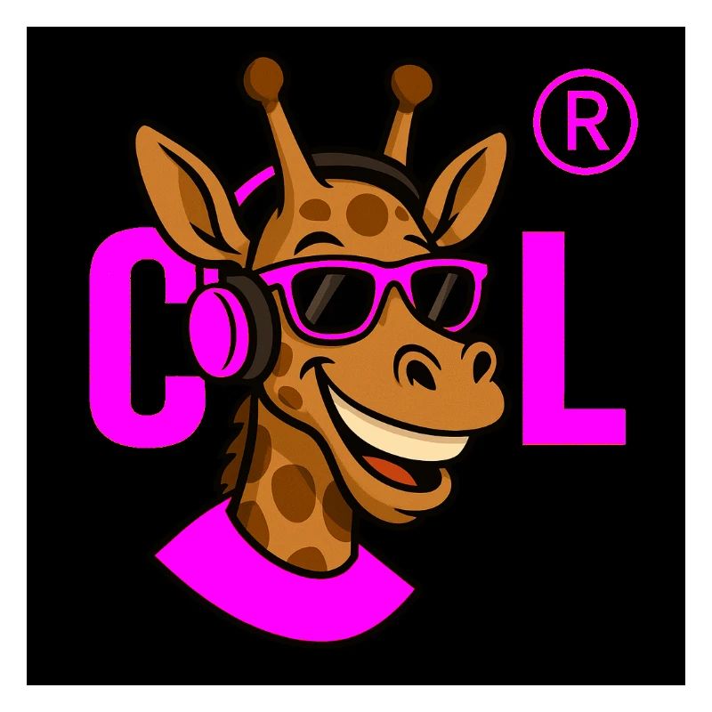 Neon Giraffe DJ with Pink Accessories
