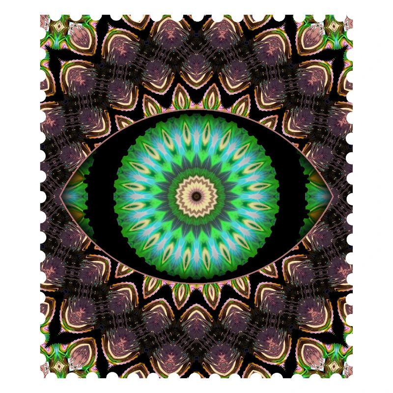 Kaleidoscopic eye pattern