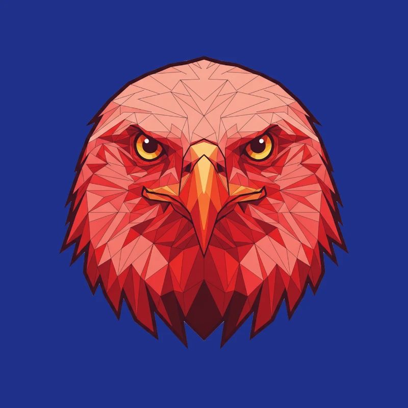Red Eagle Lowpoly Portrait