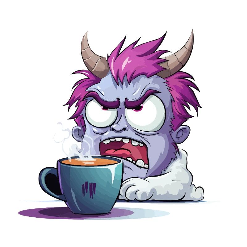 Kaffeewütender Monster
