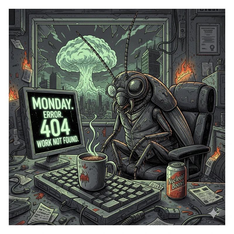 Post-Apocalyptic Monday - Roach Office Crisis