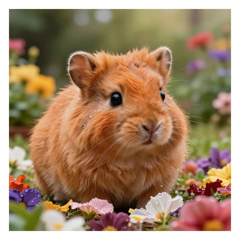 Rêve de hamster fleuri