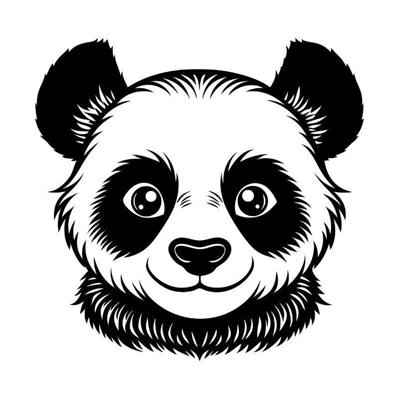 Visage de bébé panda