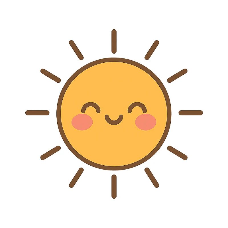 Sonne Süßes Lächeln