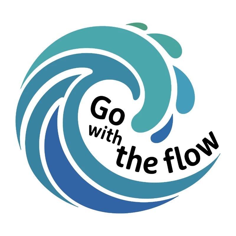 Go with the Flow Wave Art