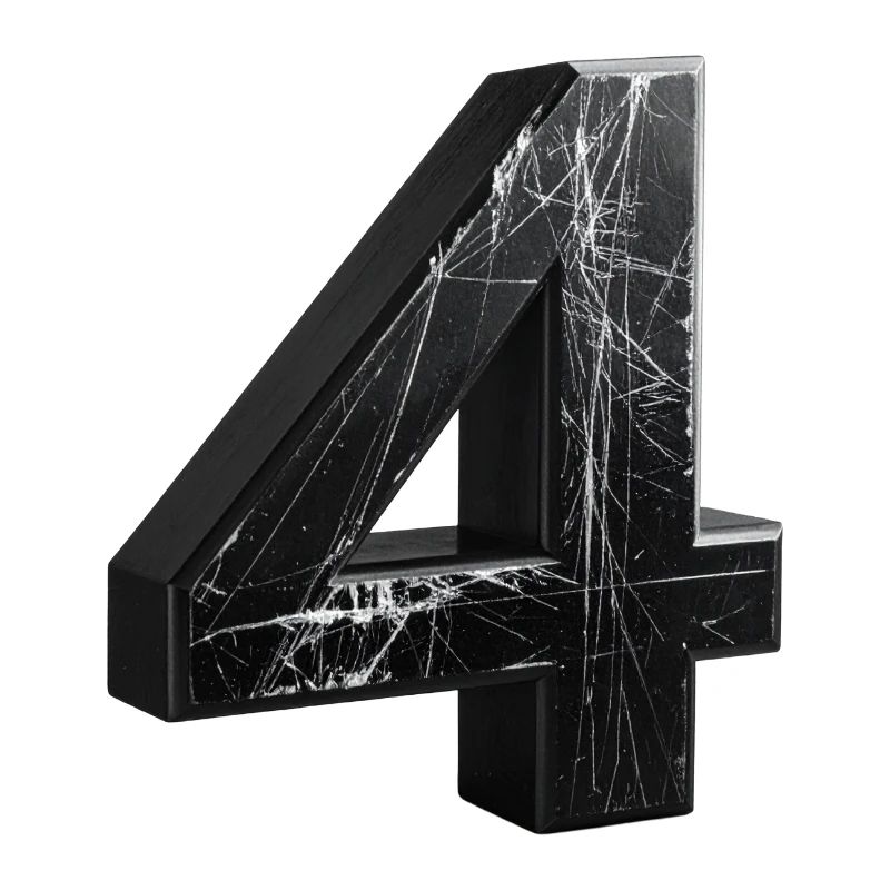 Black 4 with marble pattern