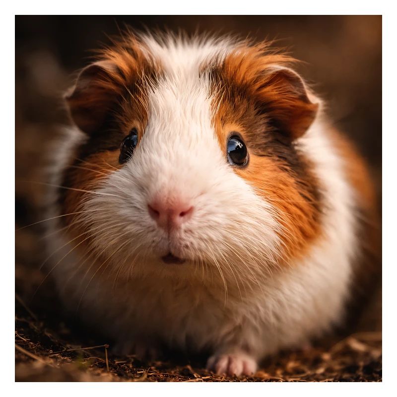 Gros plan de cochon d’Inde dans des tons terreux