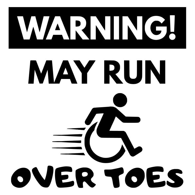 Attention ! Un utilisateur de fauteuil roule sur les orteils #