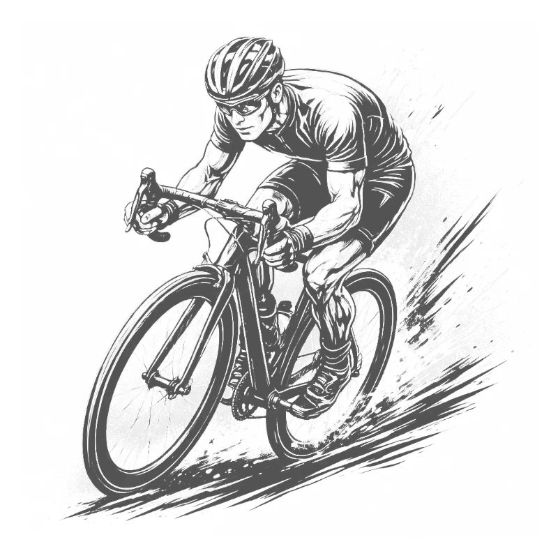 Vélo de route professionnel dans le style Comic Ink