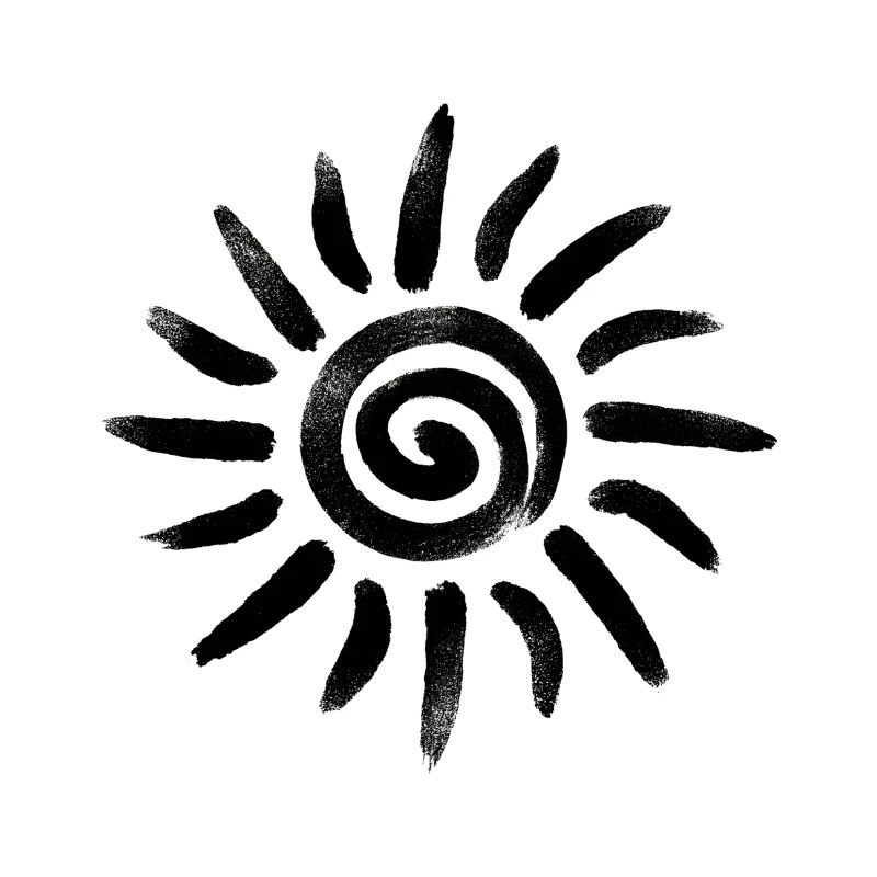 minimalist sun symbol