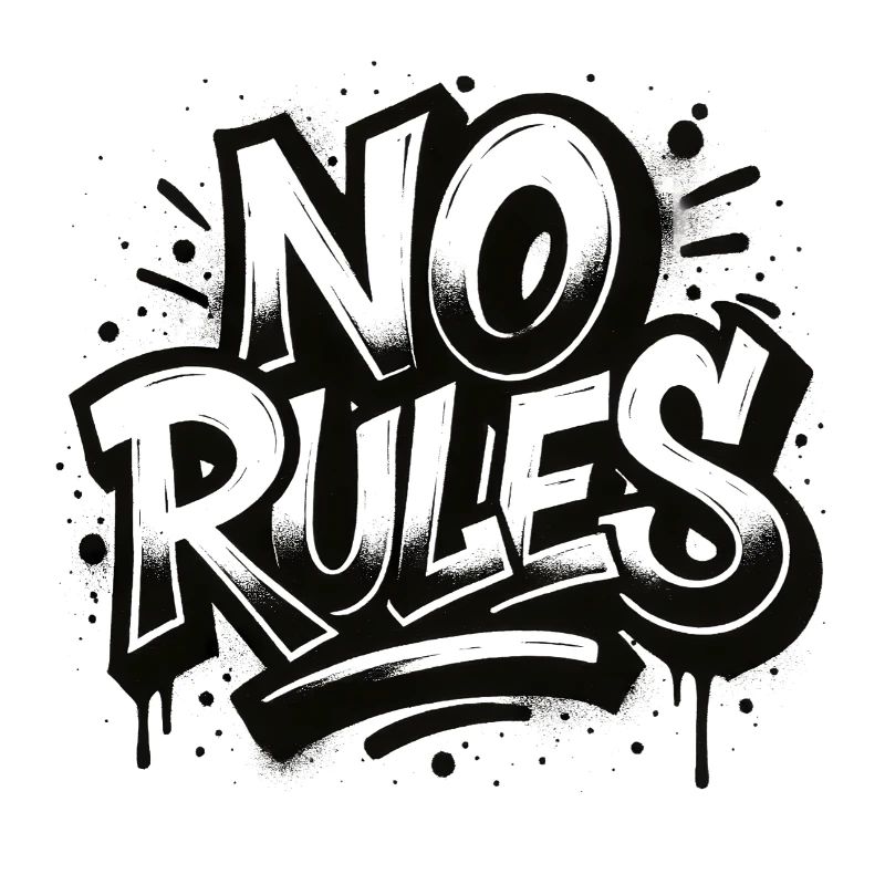 No Rules Graffiti Design