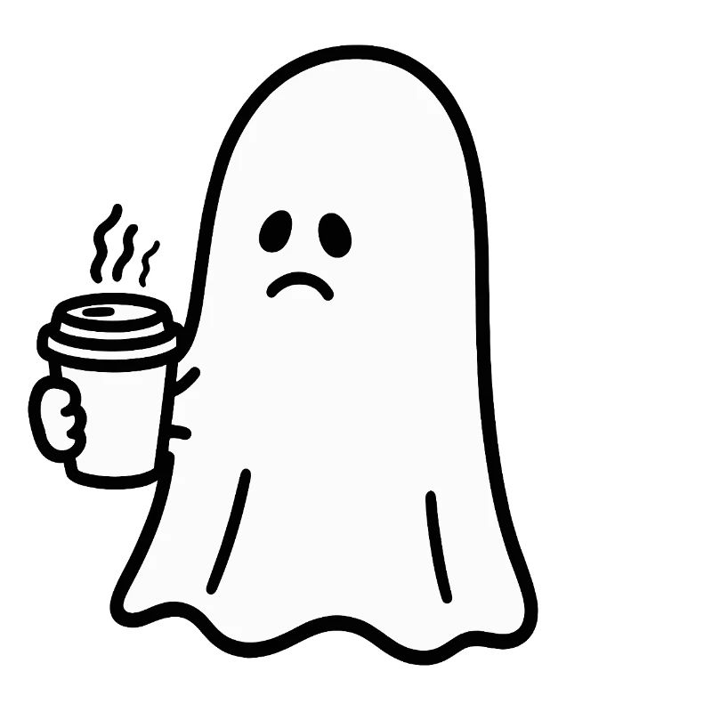 Geist Kaffee Halloween Süßes oder Saures