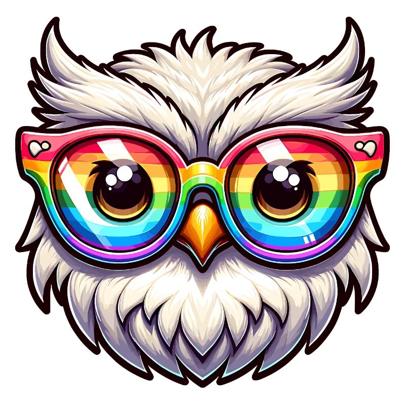 Rainbow Owl Glasses