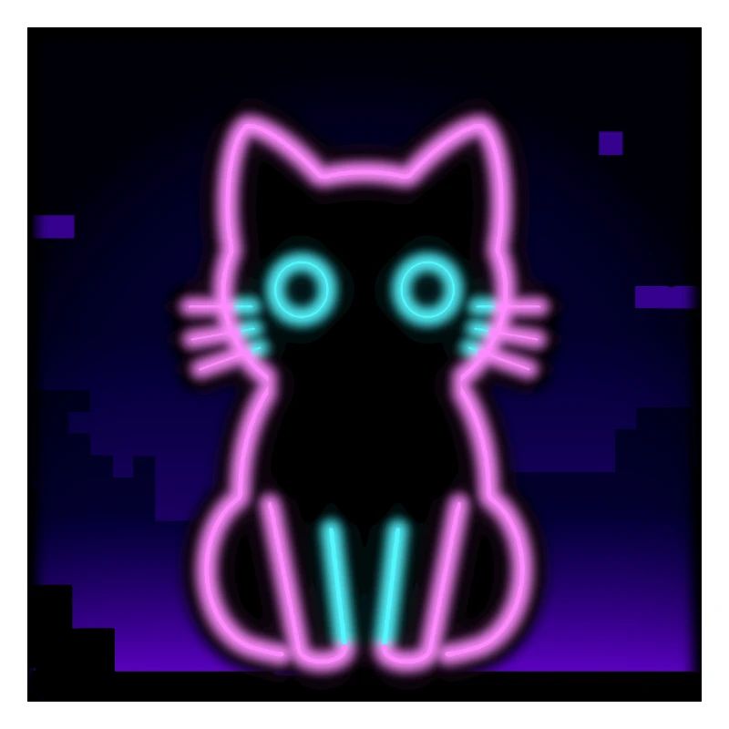 Neon Cat – Pixel Vibes for Gamers & Nerds
