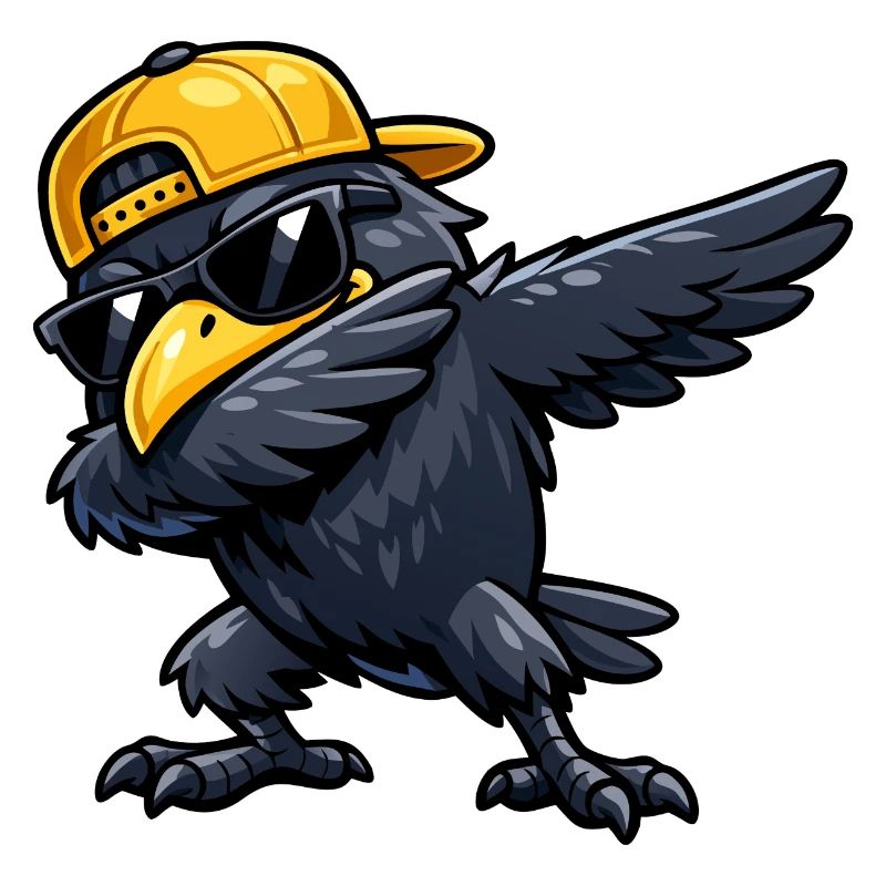 Dabbing Raven