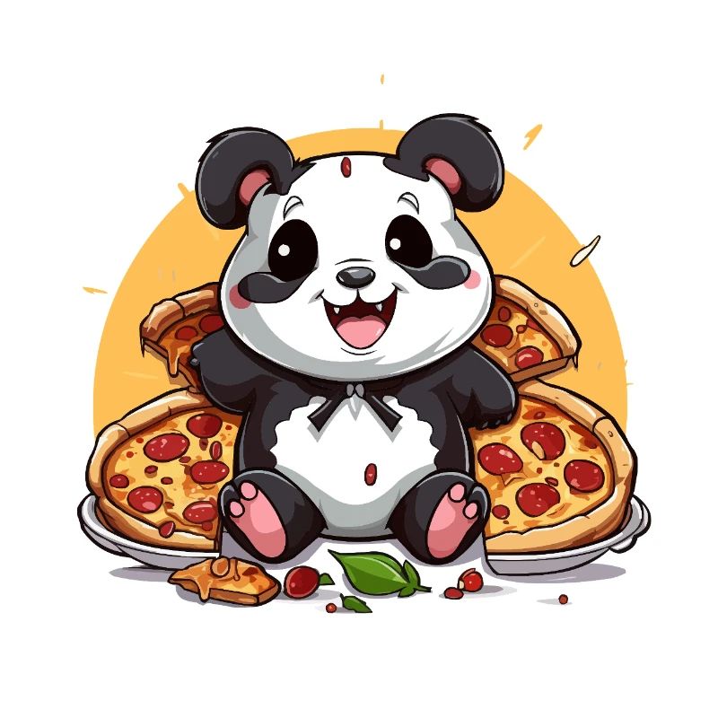 Kuschelpanda mit Pizzazauber