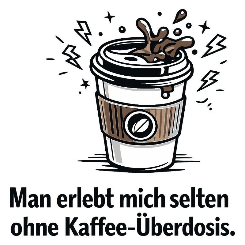 Kaffee-Überdosis Spruchbecher