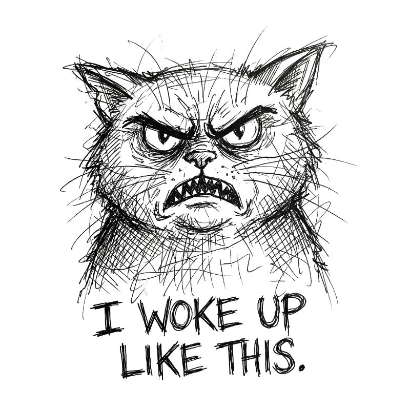 Wütige Katzen-Scribble