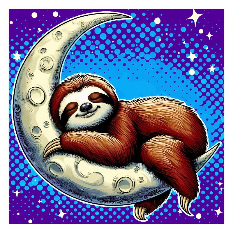 Sloth sleeps on the Moon