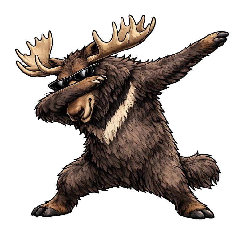 Dabbing Moose