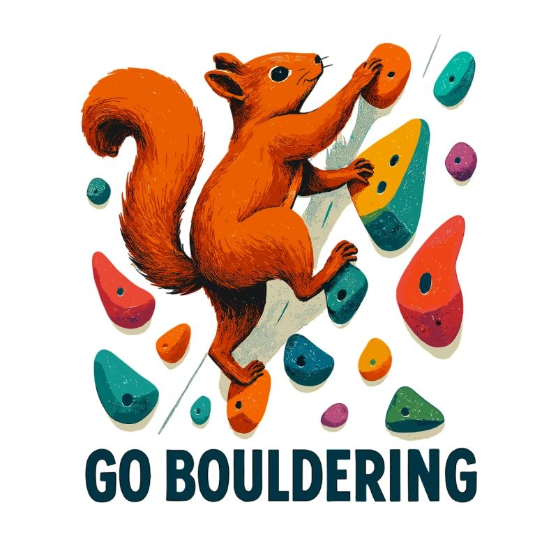 Eichhörnchen Go Bouldering – Kletter Motivation