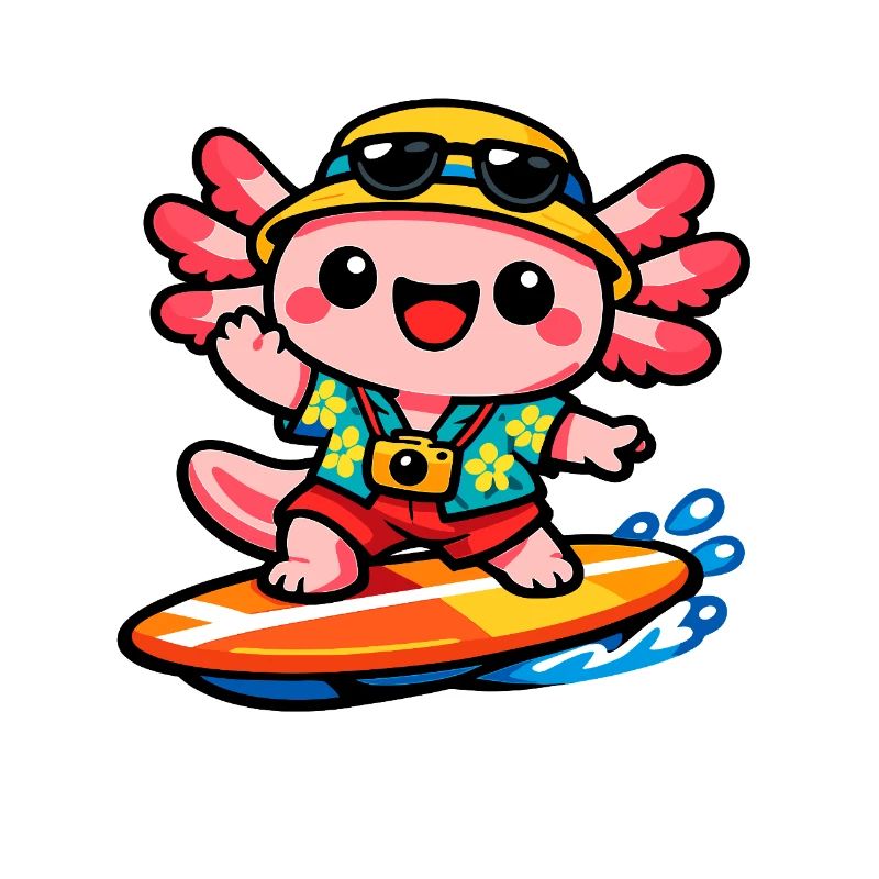 Kawaii Strandheld Surfabenteuer