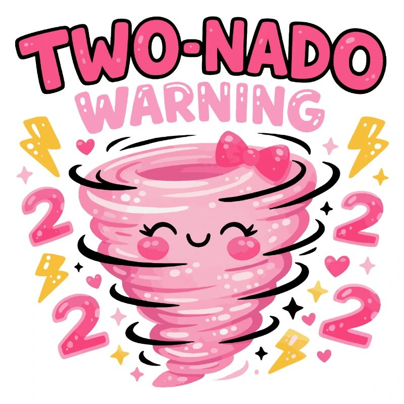 Two-nado Warning 2. Geburtstag Mädchen Design