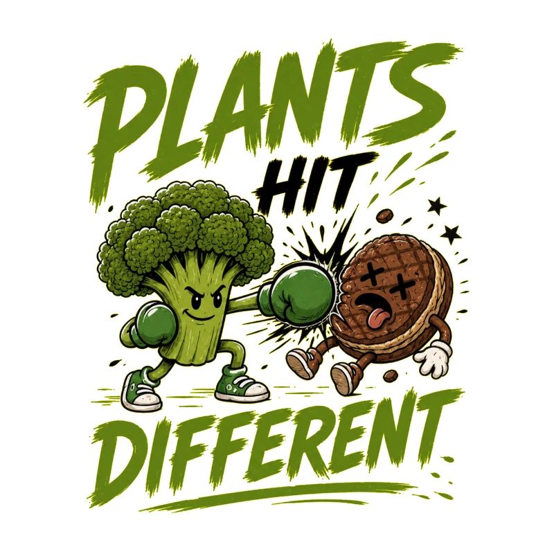 Les plantes touchent différemment - Un design végétarien/végane drôle