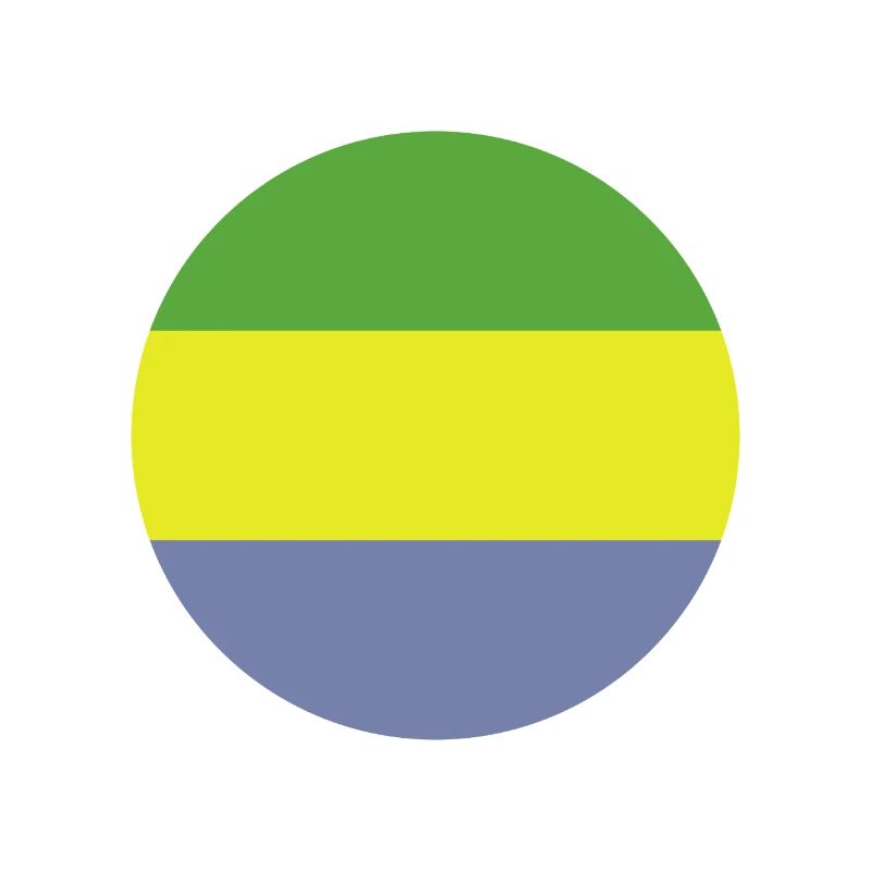 Drapeau rond du Gabon
