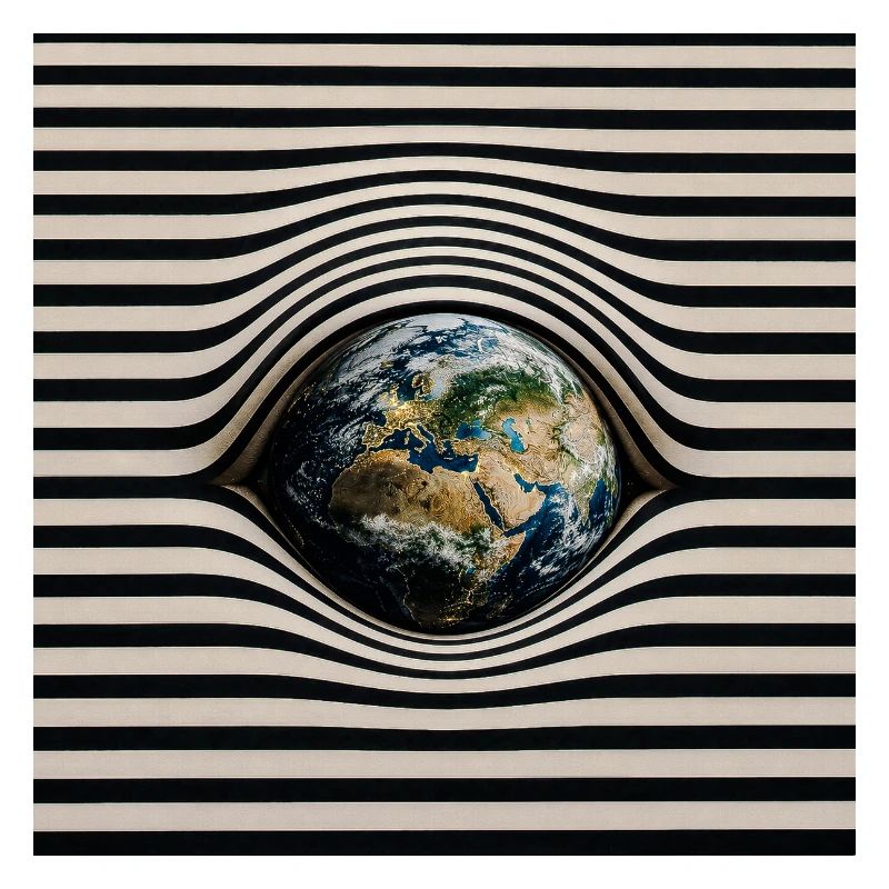 Earth in Optical Wave Pattern