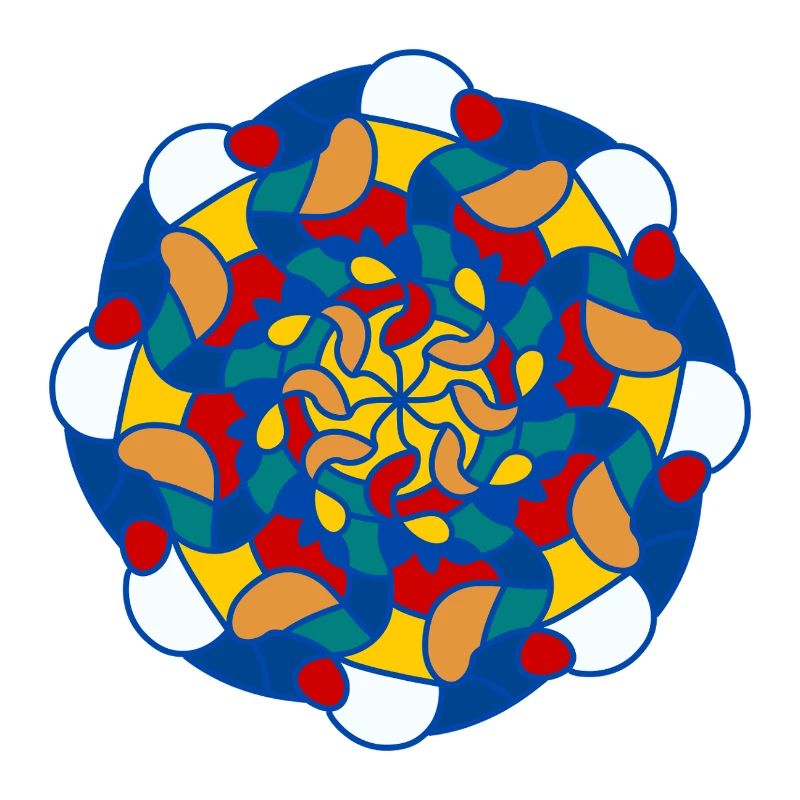 Helles Kaleidoskop-Mandala
