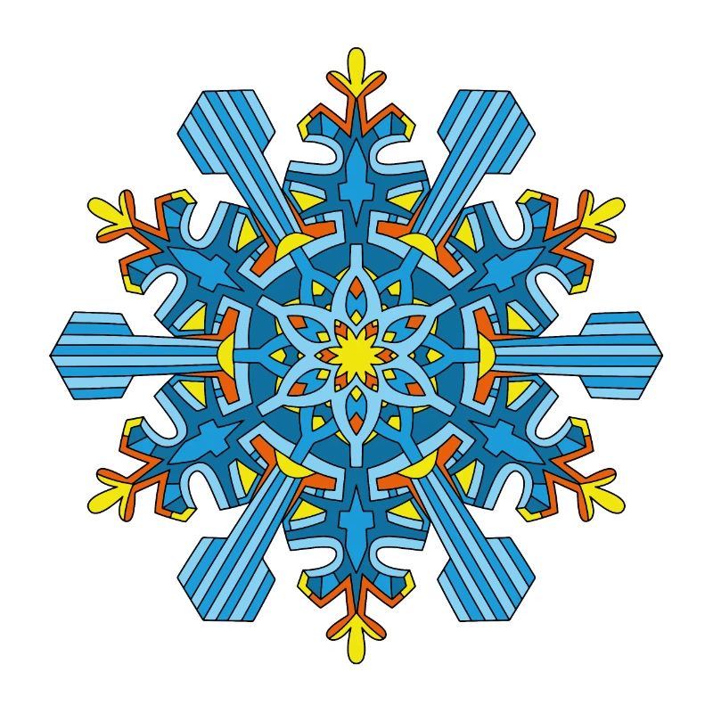 Schneeflocken Mandala