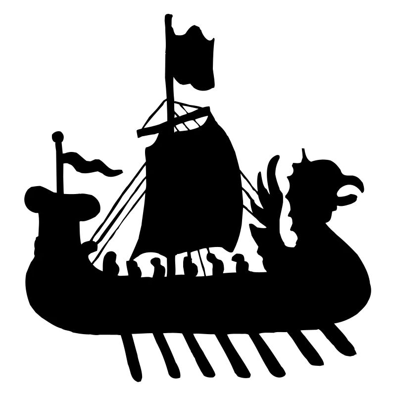 Wikingerboot Schiff Schattenbild