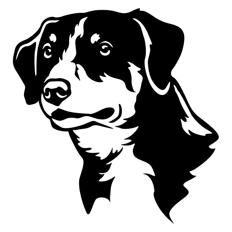 Entlebucher Mountain Dog Head "Black Edition"