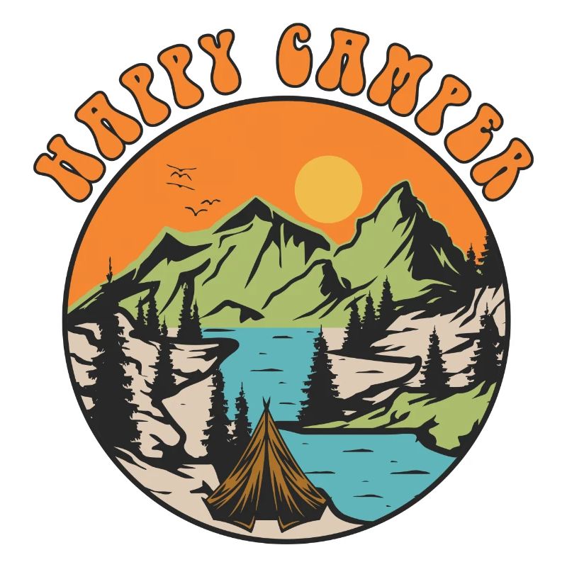 Glücklicher Camper