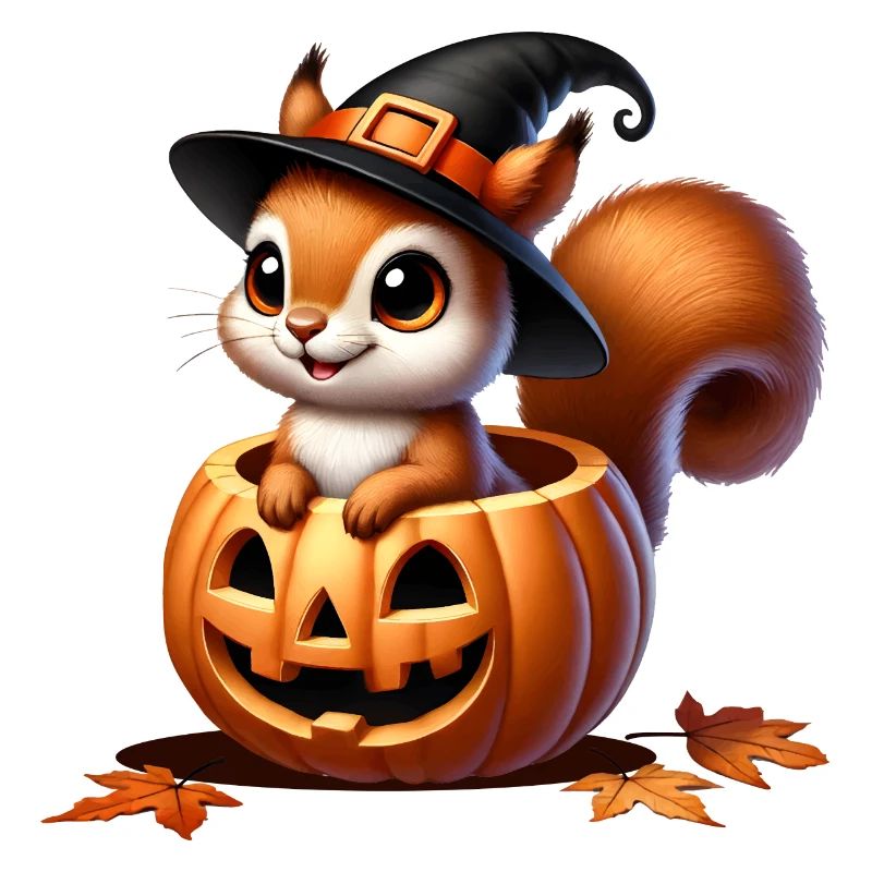 Cute Halloween Squirrel: Sweet Scary Fun
