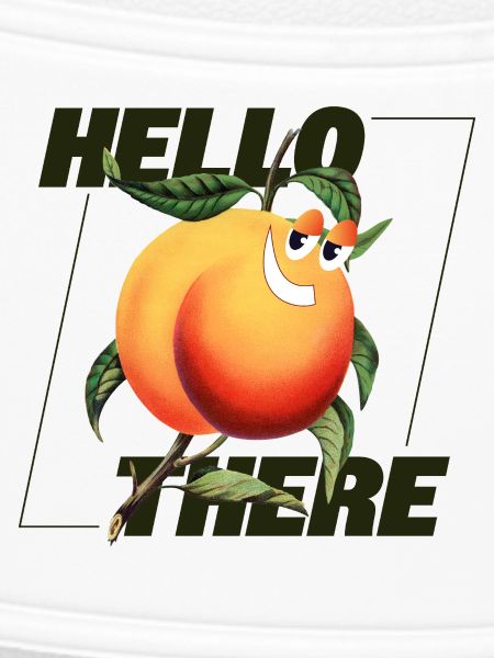 Peach Retro – Hello There Statement