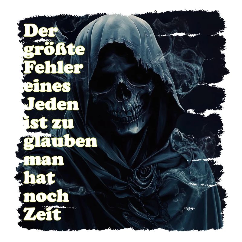 Dark skeleton face illustration
