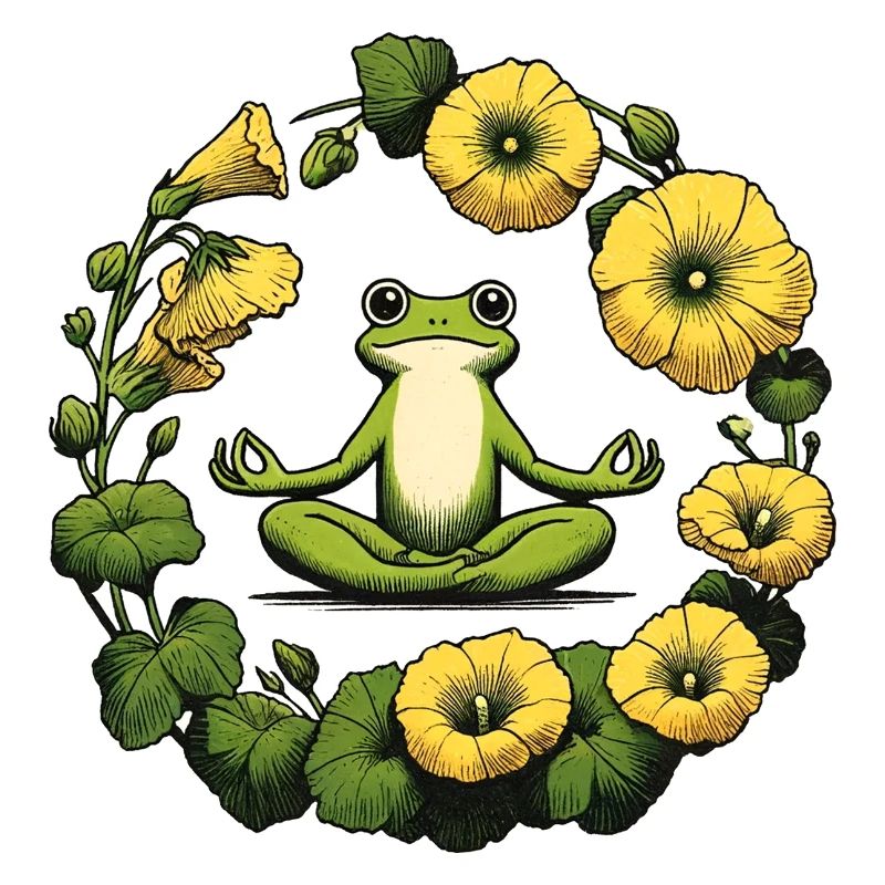 Peaceful Frog Meditation Circle