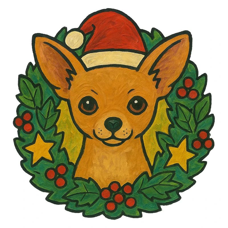 Chihuahua Weihnachtskranz